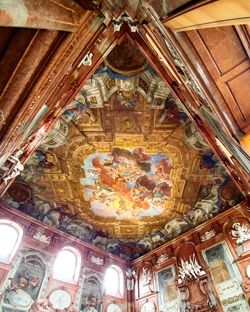 Low angle view of ceiling of cathedral