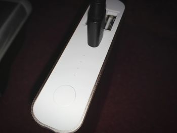 High angle view of computer keyboard