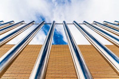 Low angle view of modern building against sky