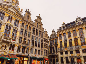 Low angle view of buildings against sky