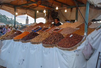 Man working at market stall