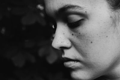 Close-up portrait of woman