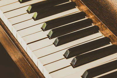 Close-up of piano