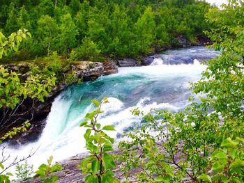 River flowing through rocks