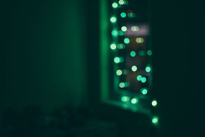 Defocused image of illuminated lights