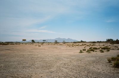 Scenic view of desert against sky