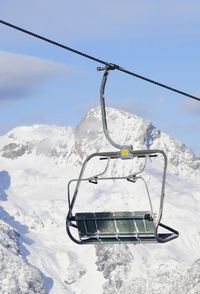 Chairlift in the planai ski area in schladming in austria