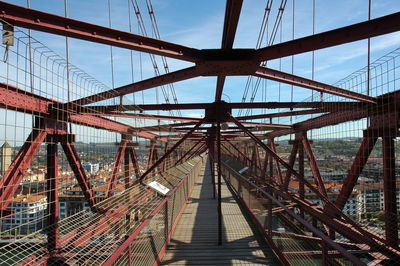 Low angle view of bridge against sky