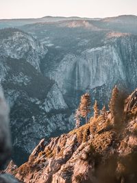 Scenic view of rock formation by sea