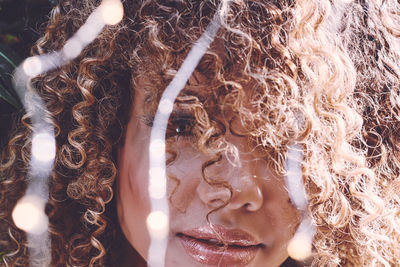 Close-up portrait of young woman