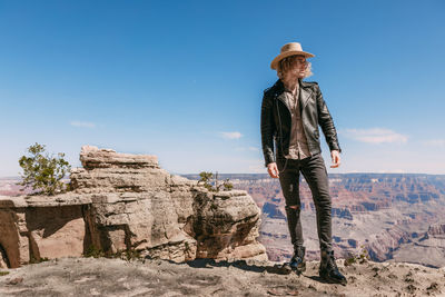 Man standing against sky