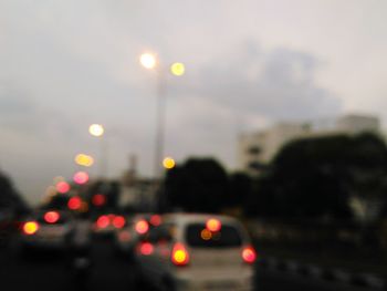 Defocused lights at night