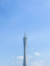 Low angle view of skyscraper against sky