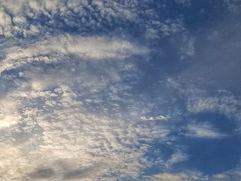 Low angle view of clouds in sky