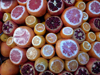 Full frame shot of oranges