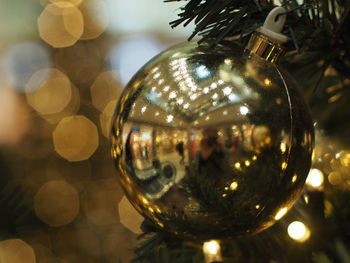 Close-up of illuminated christmas decoration