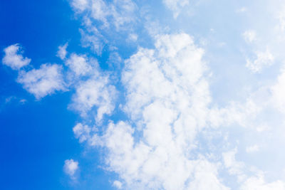 Low angle view of clouds in sky