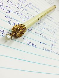 Close-up of pen