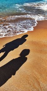 Shadow of sand on beach