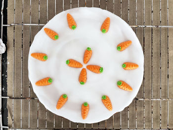 Directly above shot of cake on table