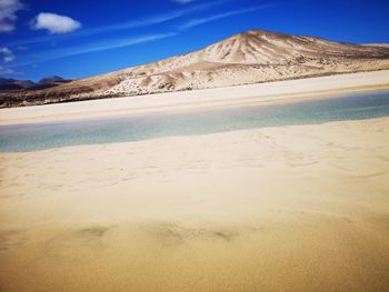 Scenic view of desert against sky