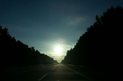 Road passing through landscape