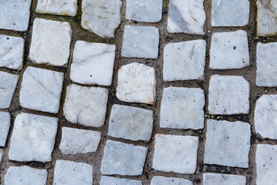 Full frame shot of cobblestone street