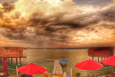 Multi colored flag in row