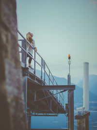 Low angle view of bridge against sky