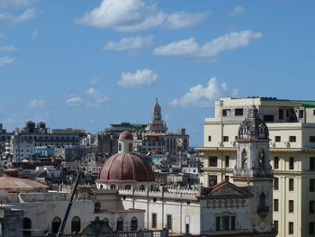 Buildings in city against sky