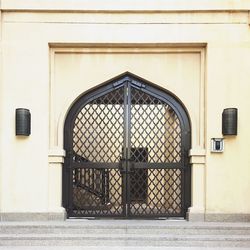 Close-up of entrance of building