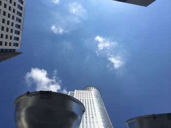 Low angle view of modern building against sky