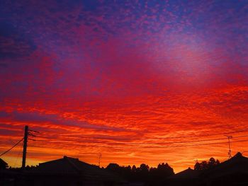 Scenic view of dramatic sky during sunset