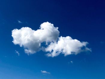 Low angle view of clouds in blue sky