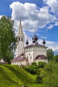 Low angle view of church against sky