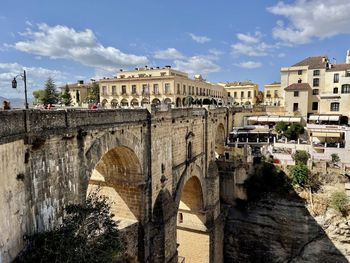 Stone bridge in ronda, italy