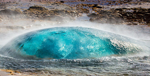 Geyser about to erupt