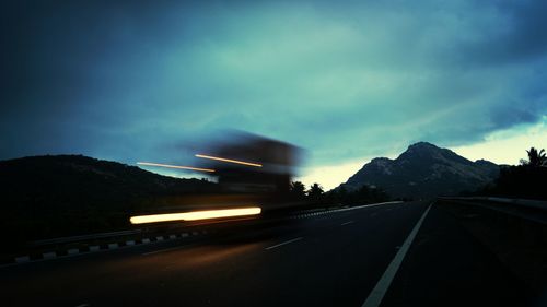 Road passing through mountains