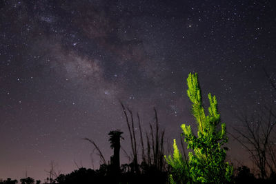 Light painting with milky way