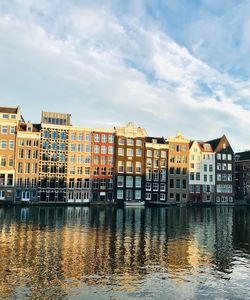 Reflection of buildings in water