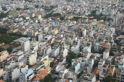 High angle shot of townscape