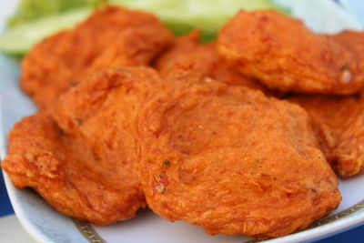 Close-up of bread in plate