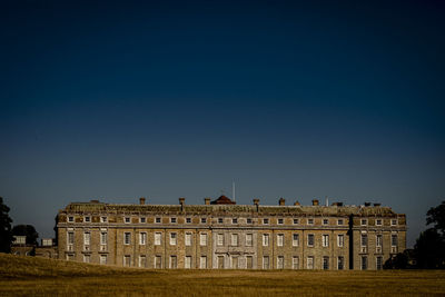 Building against clear blue sky