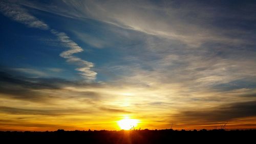 Sunset over landscape