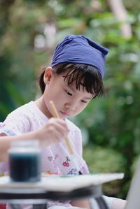 Boy looking at camera