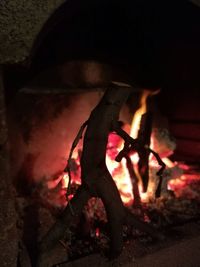 Close-up of bonfire