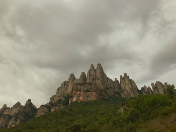 Scenic view of rocky mountains against sky