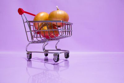 Close-up of apple against white background