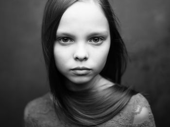 Close-up portrait of a beautiful young woman