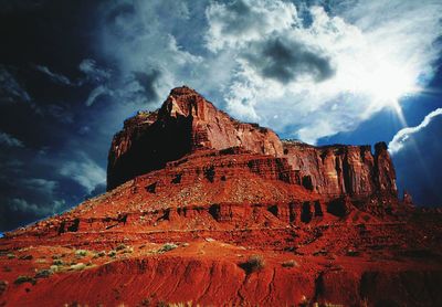 Low angle view of mountain against sky